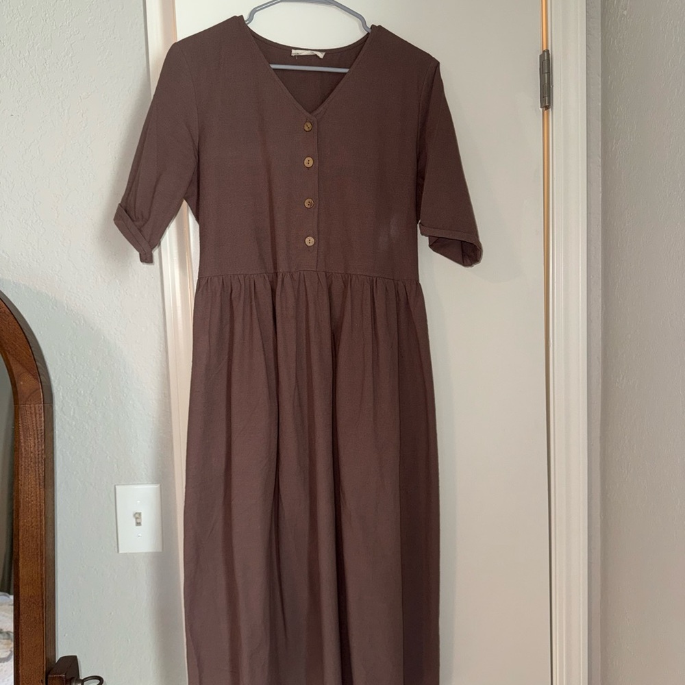 Little Cottonwood Mauve Alder Midi Dress Size Large